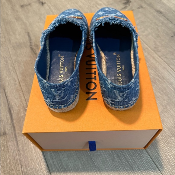 100% Authentic 2024 denim collection Louis Vuitton Espadrilles size 37 - Picture 4 of 8